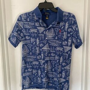 Polo by Ralph Lauren Blue Graphic Polo Shirt